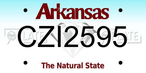 CZI2595 Arkansas License Plate