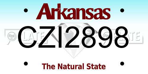 CZI2898 Arkansas License Plate