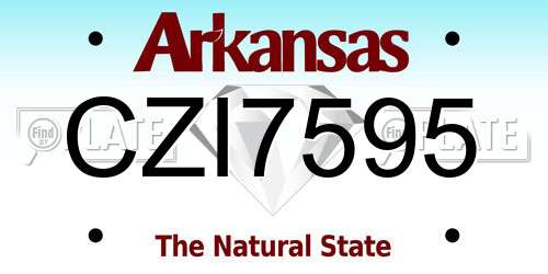 CZI7595 Arkansas License Plate