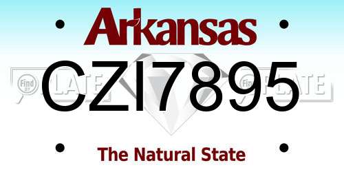 CZI7895 Arkansas License Plate