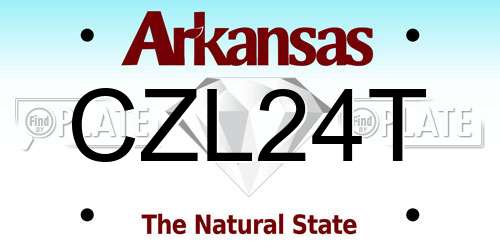 CZL24T Arkansas License Plate