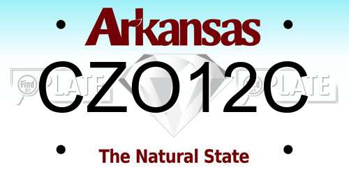 CZO12C Arkansas License Plate