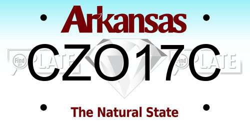CZO17C Arkansas License Plate