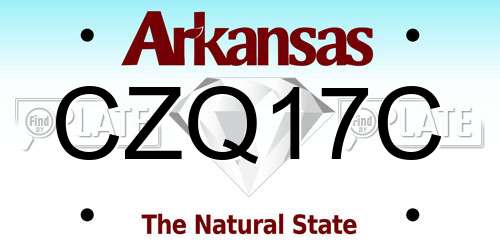 CZQ17C Arkansas License Plate