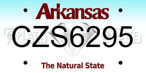 CZS6295 Arkansas License Plate