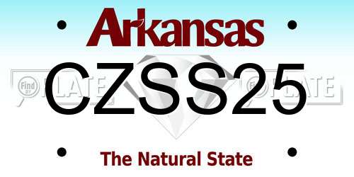 CZSS25 Arkansas License Plate