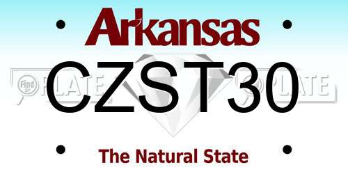 CZST30 Arkansas License Plate