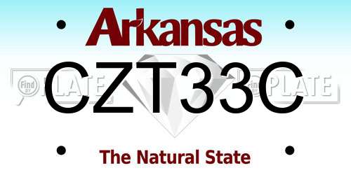 CZT33C Arkansas License Plate