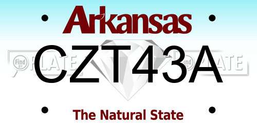 CZT43A Arkansas License Plate