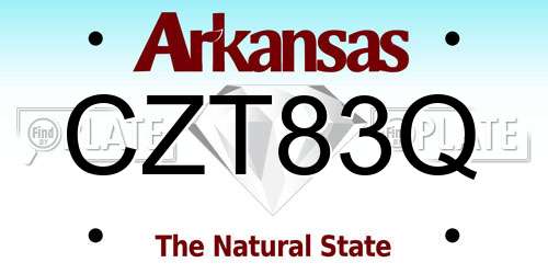 CZT83Q Arkansas License Plate