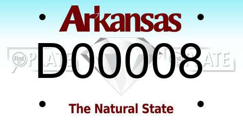 D00008 Arkansas License Plate