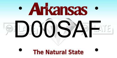 D00SAF Arkansas License Plate