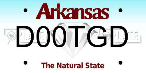 D00TGD Arkansas License Plate