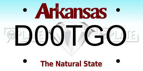 D00TGO Arkansas License Plate