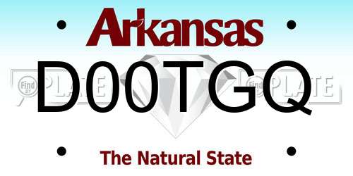 D00TGQ Arkansas License Plate