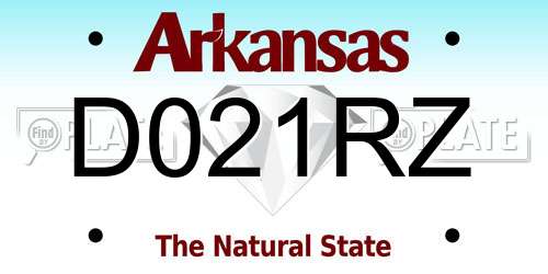 D021RZ Arkansas License Plate
