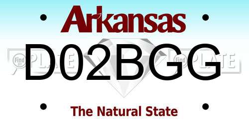 D02BGG Arkansas License Plate