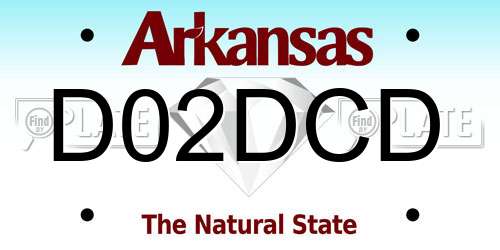 D02DCD Arkansas License Plate