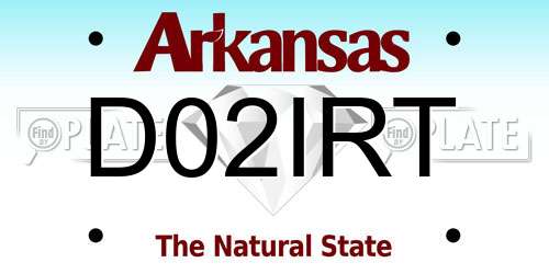 D02IRT Arkansas License Plate
