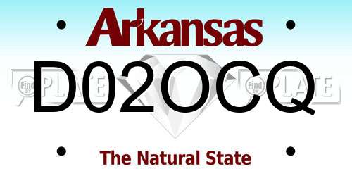 D02OCQ Arkansas License Plate