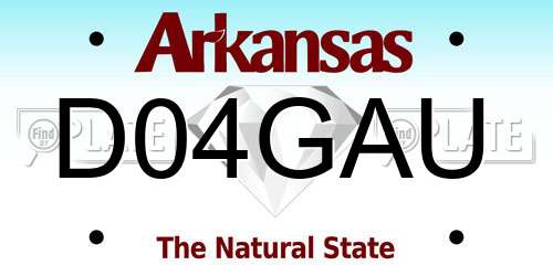 D04GAU Arkansas License Plate