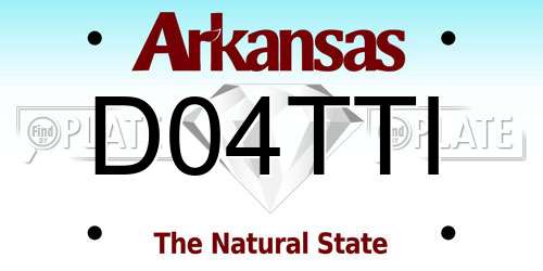 D04TTI Arkansas License Plate