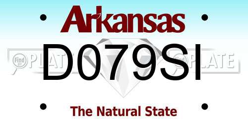 D079SI Arkansas License Plate