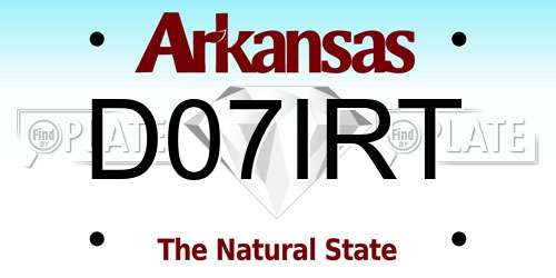 D07IRT Arkansas License Plate