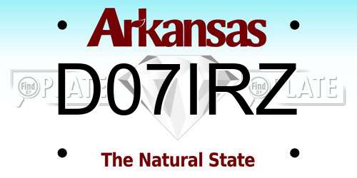 D07IRZ Arkansas License Plate