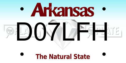 D07LFH Arkansas License Plate