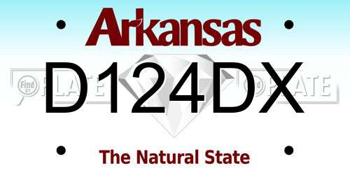 D124DX Arkansas License Plate