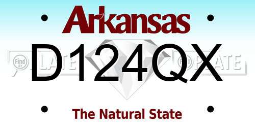 D124QX Arkansas License Plate