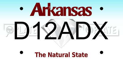 D12ADX Arkansas License Plate