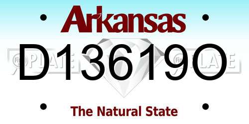 D13619O Arkansas License Plate