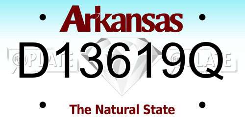 D13619Q Arkansas License Plate