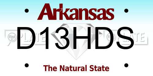 D13HDS Arkansas License Plate