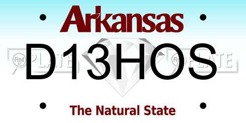 D13HOS Arkansas License Plate