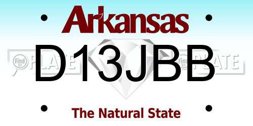 D13JBB Arkansas License Plate