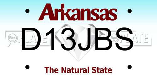 D13JBS Arkansas License Plate