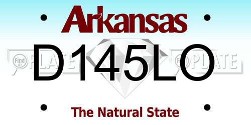 D145LO Arkansas License Plate