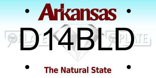 D14BLD Arkansas License Plate