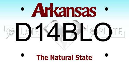 D14BLO Arkansas License Plate