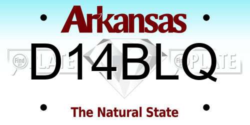 D14BLQ Arkansas License Plate