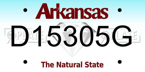 D15305G Arkansas License Plate