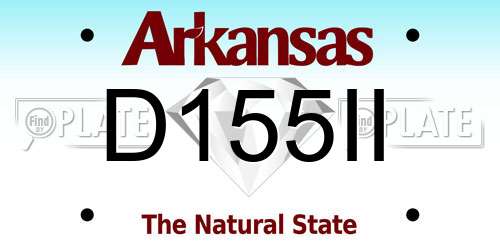 D155II Arkansas License Plate