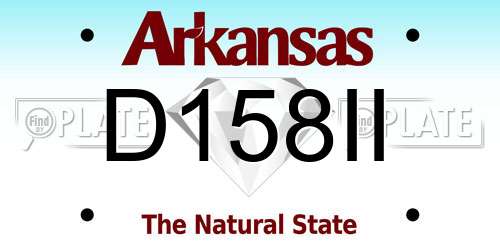 D158II Arkansas License Plate