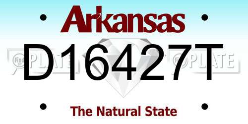 D16427T Arkansas License Plate