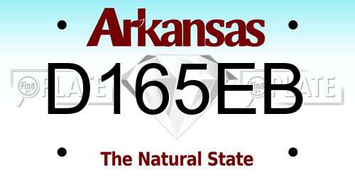 D165EB Arkansas License Plate