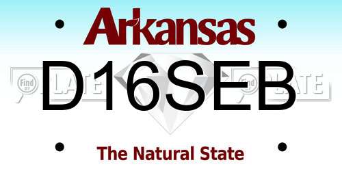 D16SEB Arkansas License Plate