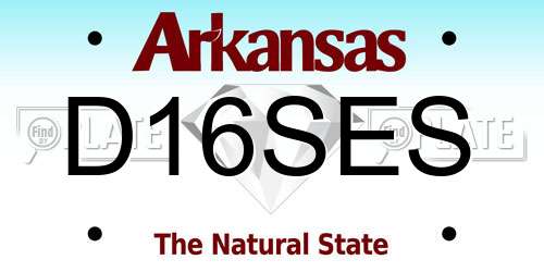 D16SES Arkansas License Plate